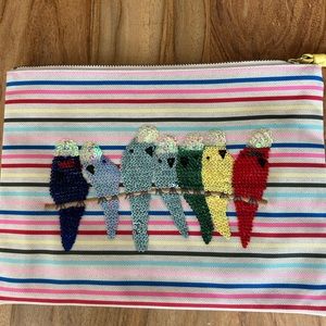 Talbots Resting birds cosmetics bag. One of a kind, never produced sample.